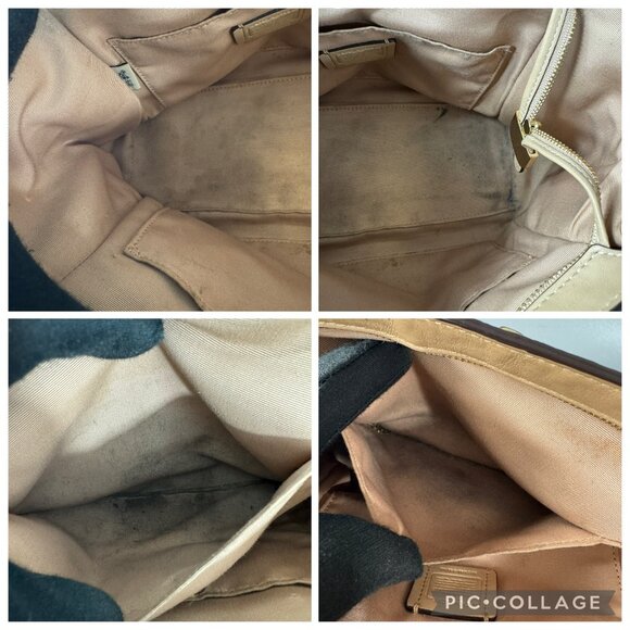 COACH F32106 BLAKE FLAP CARRYALL IN BEECHWOOD/LIGHT GOLD - Picture 13 of 14